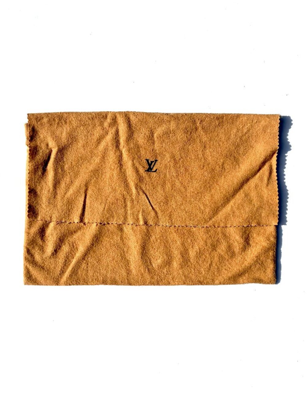 VTG Louis Vuitton LV Camel Flap Envelope Dust Bag, 15” x 10 1/2”